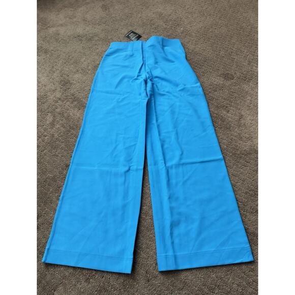 Boston Proper Women’s Beyond Travel High Rise Palazzo Pant Malibu Blue Size M - Picture 4 of 7
